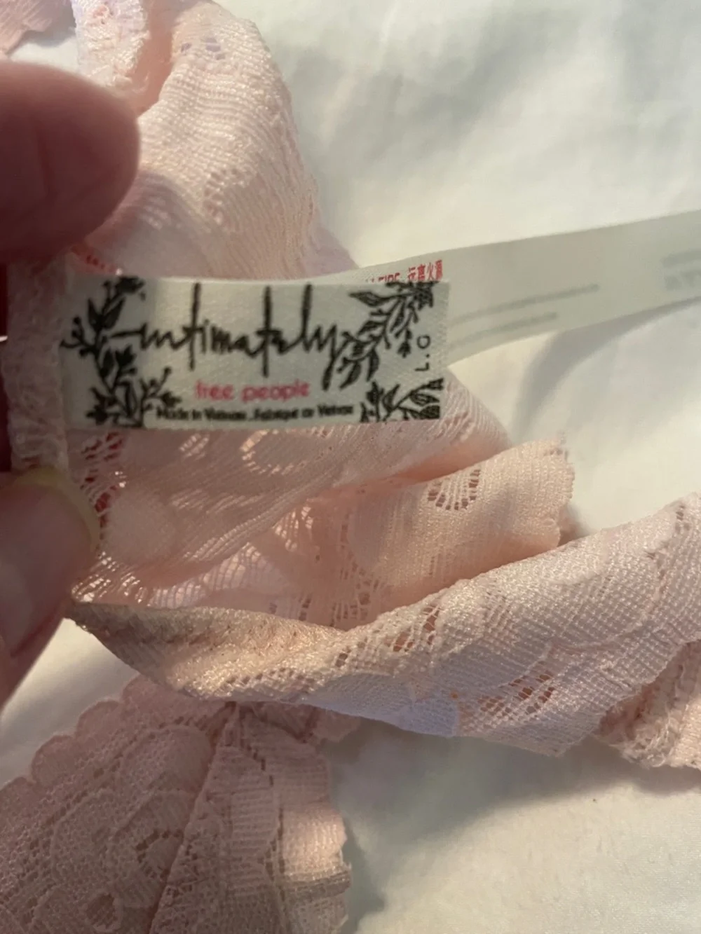 Free People Lace Racerback Bralette in Light Blush - Picture 5 of 5